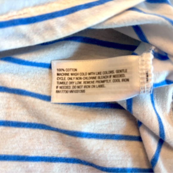 Universal Threads Blue & White Striped Tee Size L - Picture 4 of 6